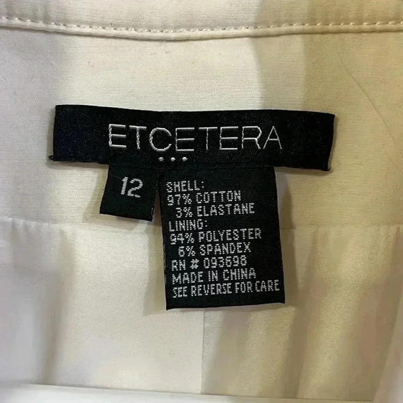 [US12]Etcetera-Anthropologie Cream Double  Breasted Blazer Jacket Trench coat - Picture 3 of 8